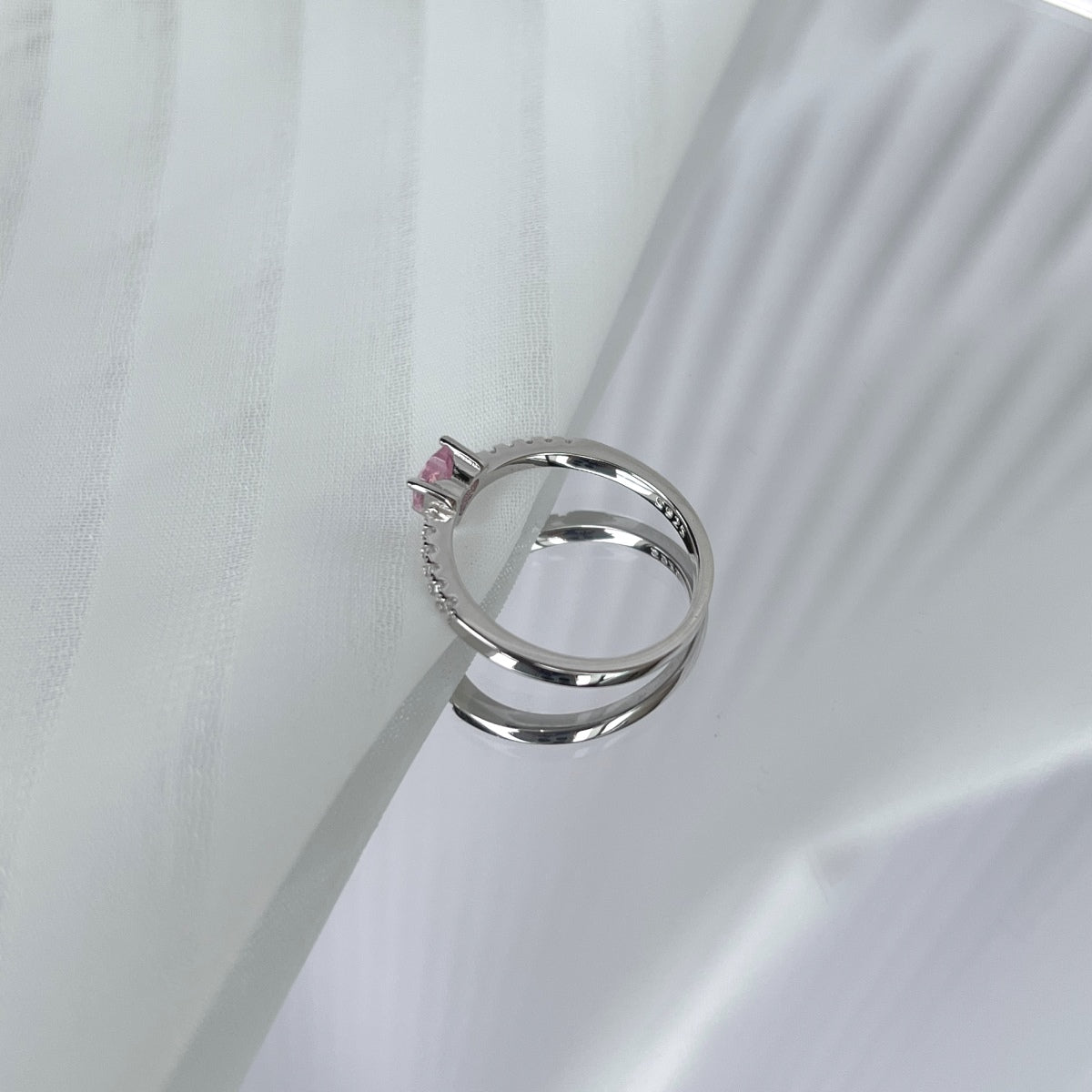 [Aurelle Style]0.5 Carat CaratEternity Charming Heart Shape Lover Ring