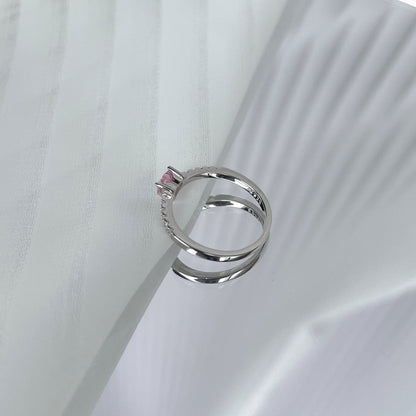 [Aurelle Style]0.5 Carat CaratEternity Charming Heart Shape Lover Ring