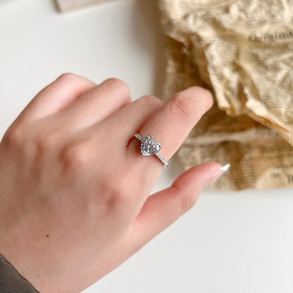 [Aurelle Style]2.0 Carat Dazzling Lustrous Heart Cut Lover Ring