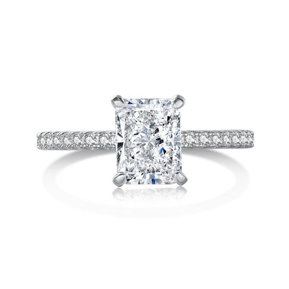 [Aurelle Style]2.0 Carat Dazzling Sparkling Radiant Cut Party Ring