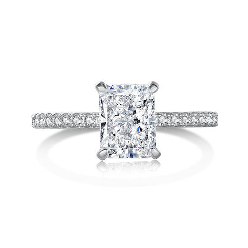 [Aurelle Style]2.0 Carat Dazzling Sparkling Radiant Cut Party Ring