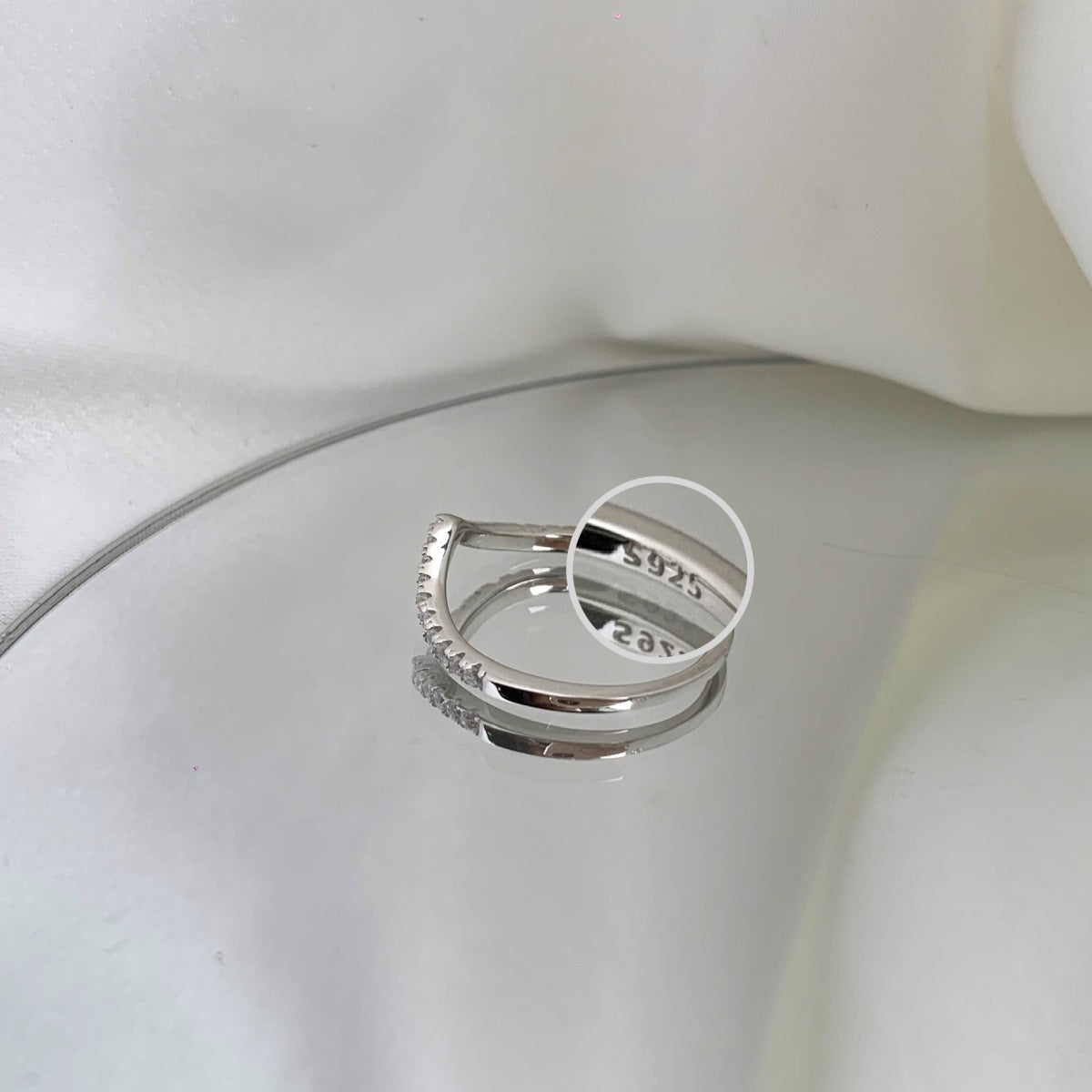 [Aurelle Style]Elaborate Tennis Band Ring
