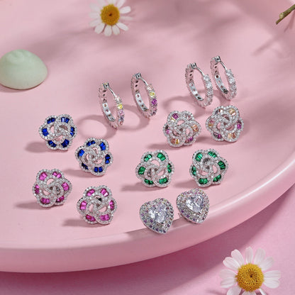 [Aurelle Style]Dazzling Heart Shape Lover Earrings