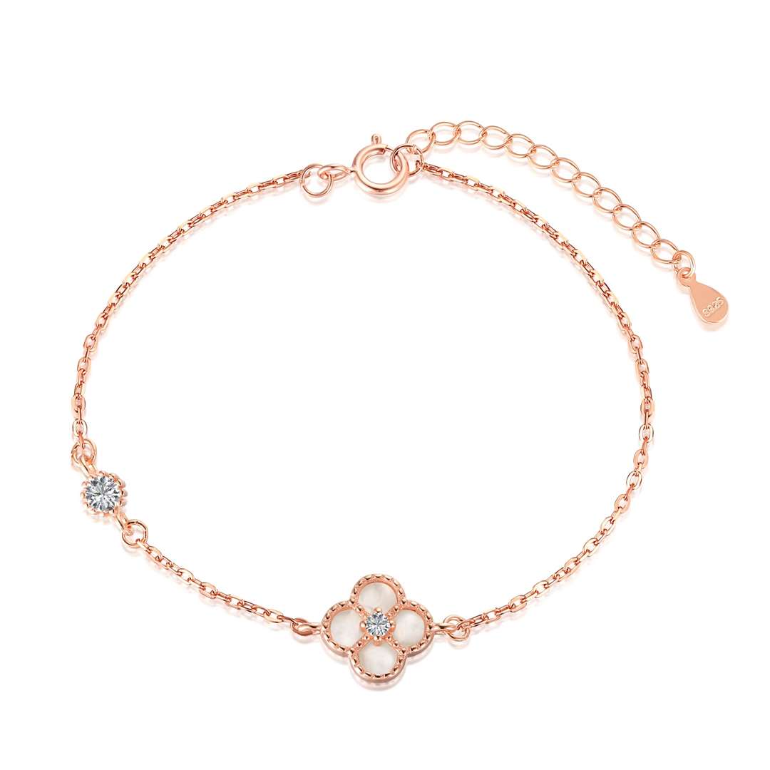 [Aurelle Style]Delicate Four Leaf Clover Bracelet