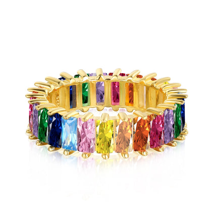 [Aurelle Style]Unique Colorful Radiant Cut RIng