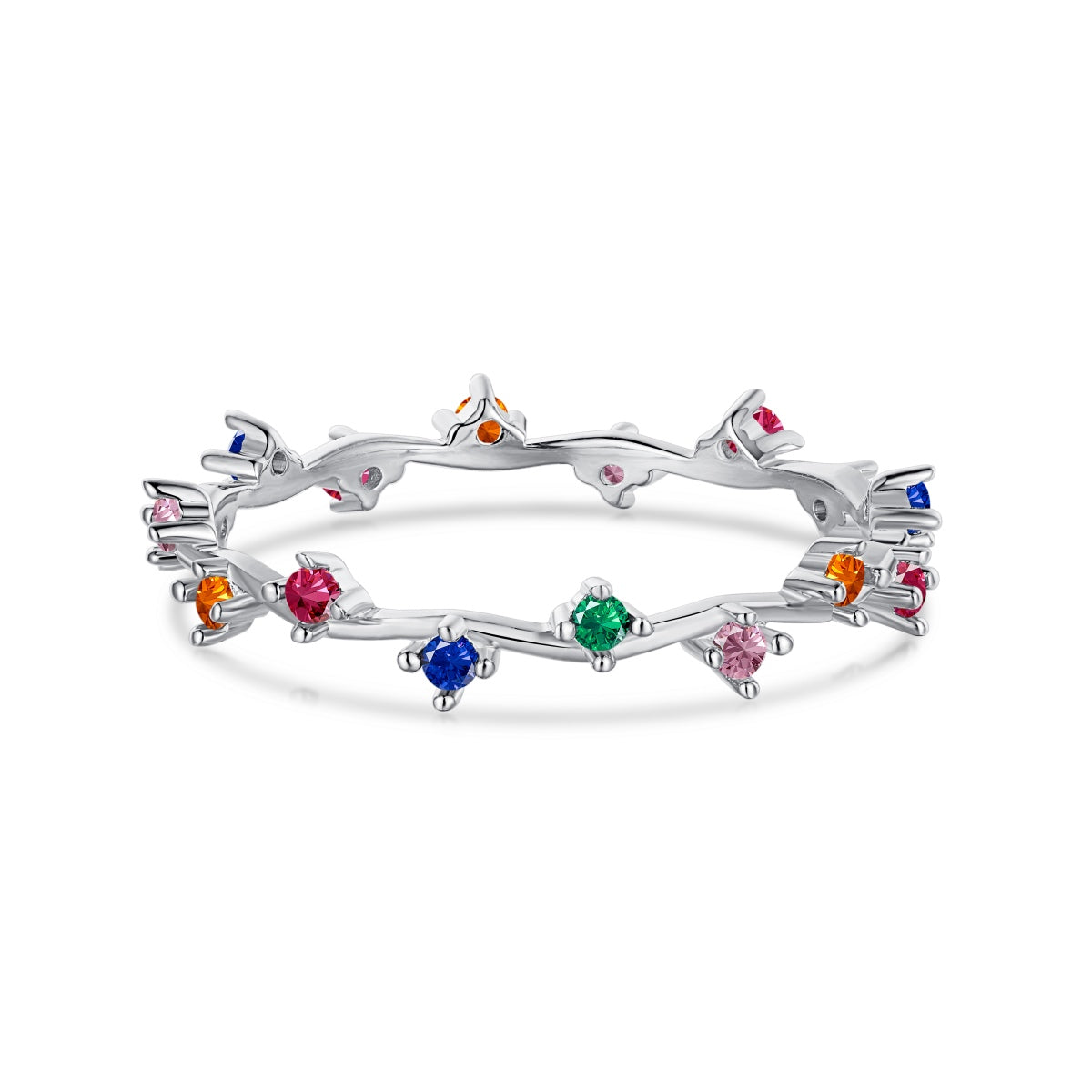 [Aurelle Style]Radiant Colorful Round Cut Daily Ring