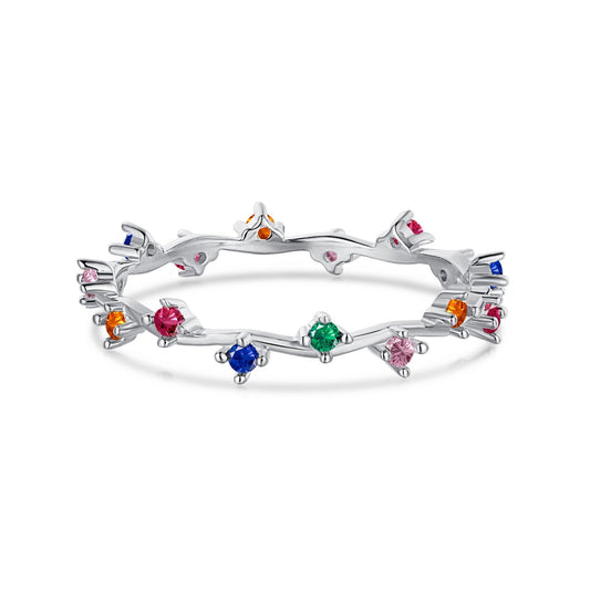 [Aurelle Style]Radiant Colorful Round Cut Daily Ring