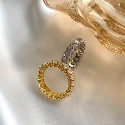 [Aurelle Style]Ornate Oval Cut Tennis Ring