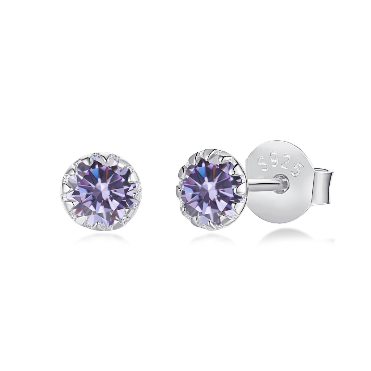 [Aurelle Style]Sparkling Colorful Round Shape Earrings