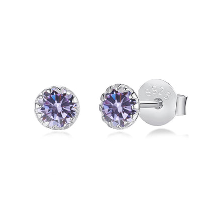 [Aurelle Style]Sparkling Colorful Round Shape Earrings