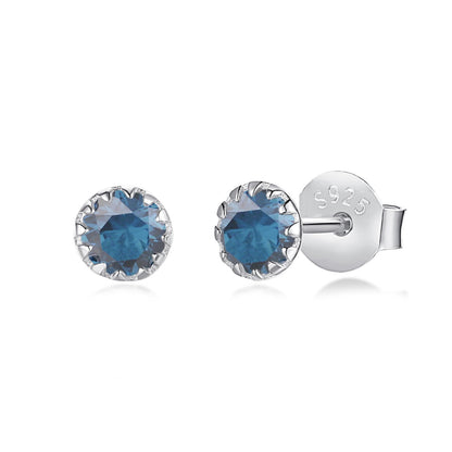 [Aurelle Style]Sparkling Colorful Round Shape Earrings