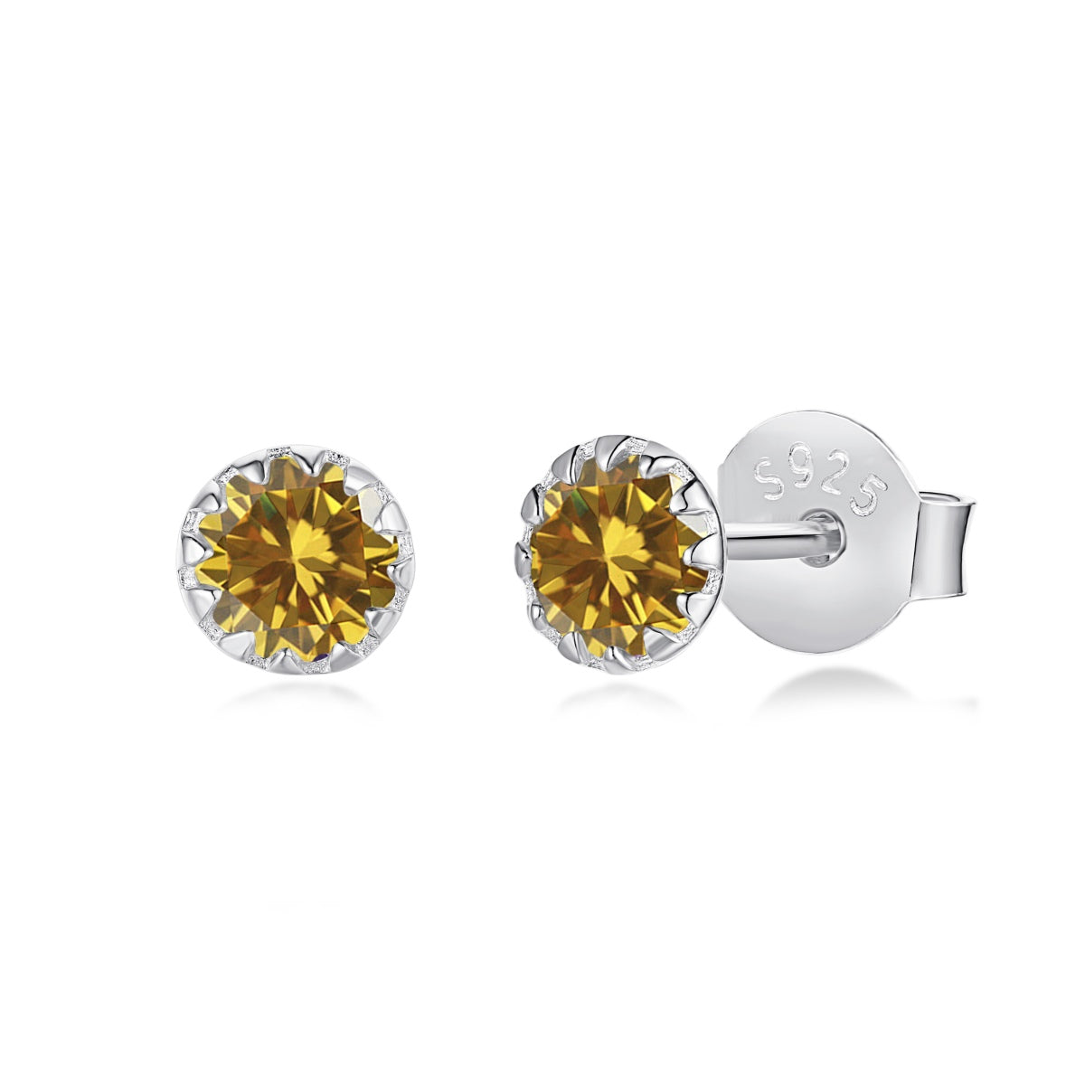 [Aurelle Style]Sparkling Colorful Round Shape Earrings