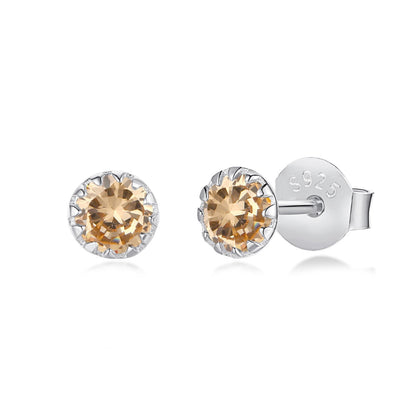 [Aurelle Style]Sparkling Colorful Round Shape Earrings
