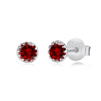 [Aurelle Style]Sparkling Colorful Round Shape Earrings