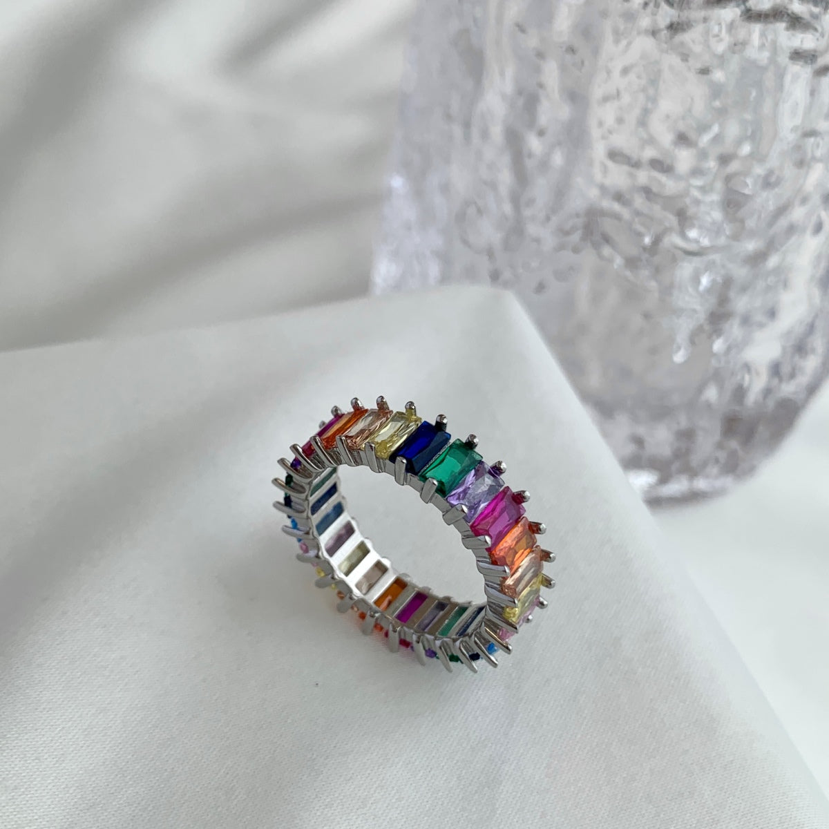 [Aurelle Style]Unique Colorful Radiant Cut RIng