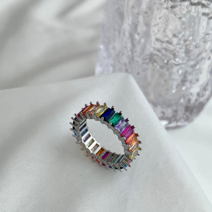 [Aurelle Style]Unique Colorful Radiant Cut RIng