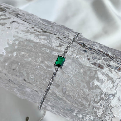 [Aurelle Style]1.0 Carat Unique Emerald Cut Banquet Bracelet