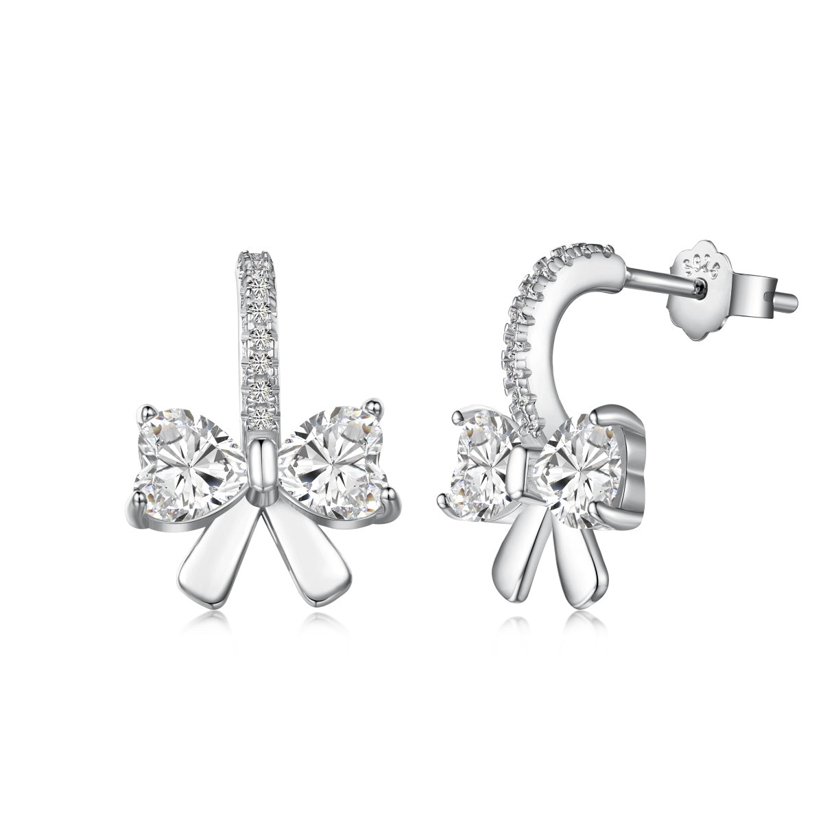 [Aurelle Style]Exquisite Earrings With Heart-Shaped Bow Design