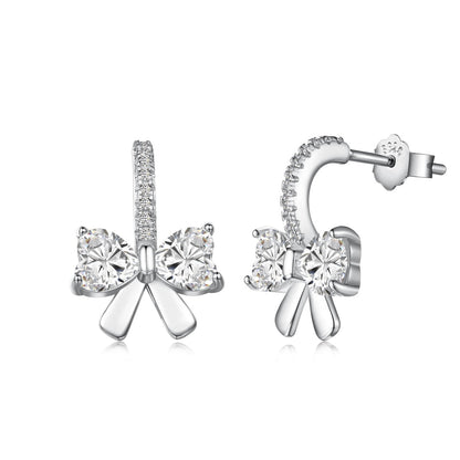 [Aurelle Style]Exquisite Earrings With Heart-Shaped Bow Design