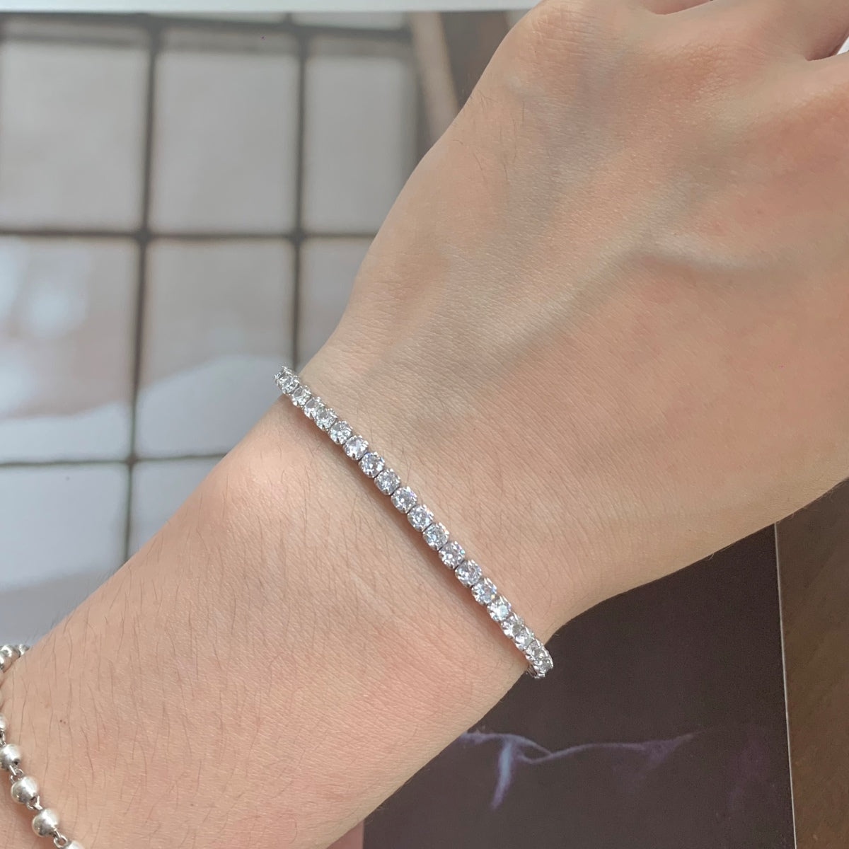 [Aurelle Style]Sparkling Round Cut Daily Bracelet