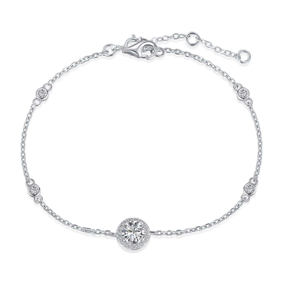 [Aurelle Style]Dazzling Round Cut Shape Bracelet