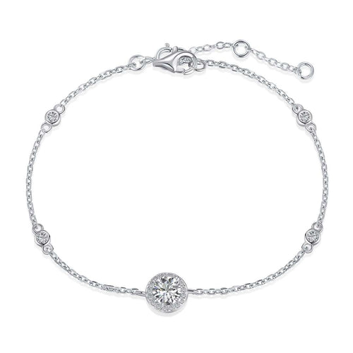 [Aurelle Style]Dazzling Round Cut Shape Bracelet