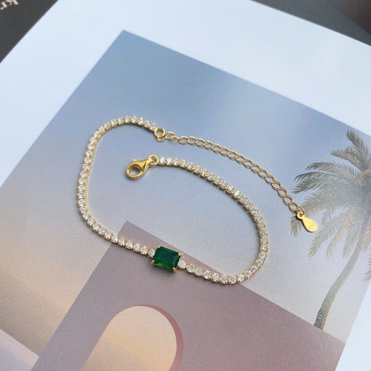 [Aurelle Style]1.0 Carat Unique Emerald Cut Banquet Bracelet