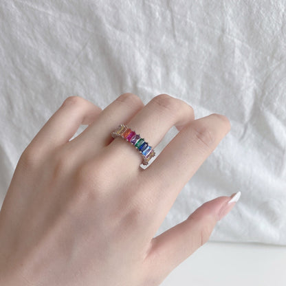 [Aurelle Style]Unique Colorful Radiant Cut RIng