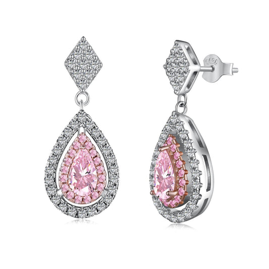 [Aurelle Style]Ornate Delicate Water Drop Shape Banquet Earrings