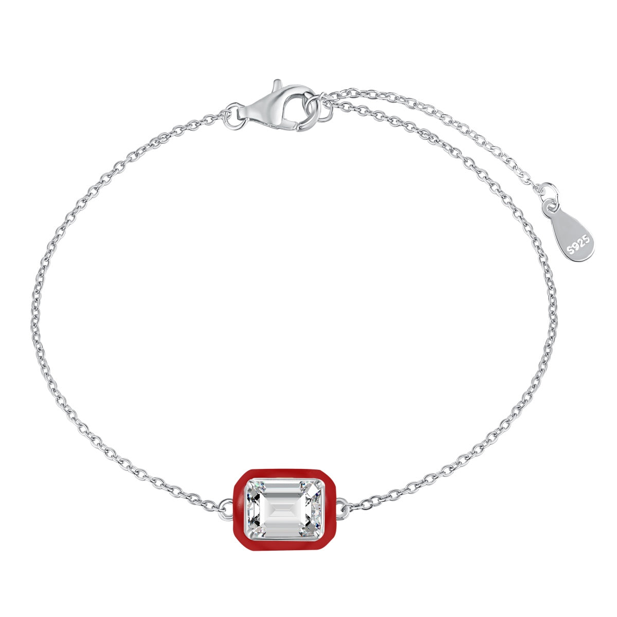[Aurelle Style]2.0 Carat Sparkling Colorful Emerald Cut Daily Bracelet