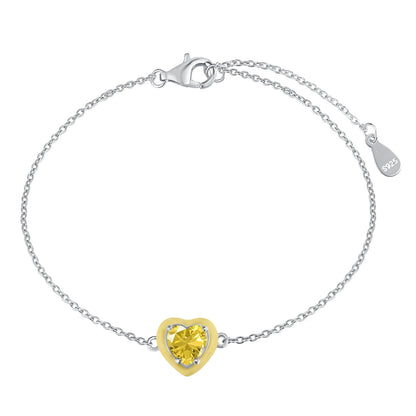 [Aurelle Style]Sparkling Romantic Heart Shape Lover Bracelet