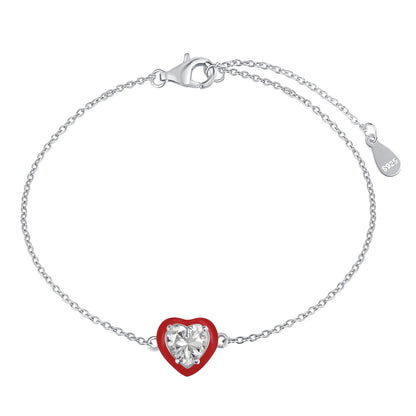 [Aurelle Style]Sparkling Romantic Heart Shape Lover Bracelet