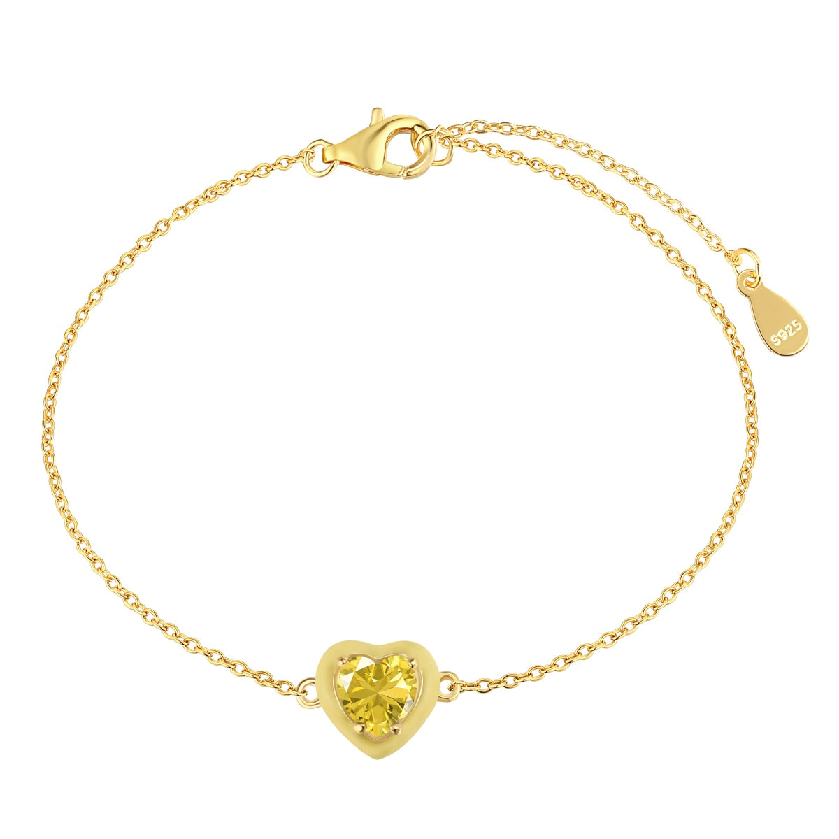 [Aurelle Style]Sparkling Romantic Heart Shape Lover Bracelet