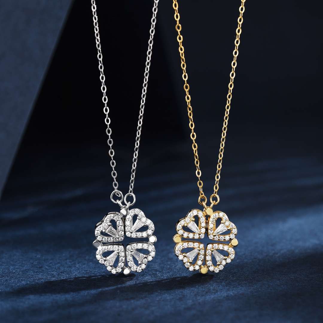 [Aurelle Style]Ornate Heart Cut Flower Shape Necklace