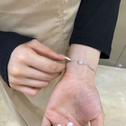 [Aurelle Style]Dazzling Round Cut Shape Bracelet