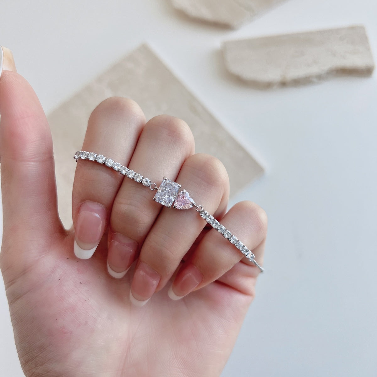 [Aurelle Style]Dazzling Unique Multi Shape Lover Bracelet