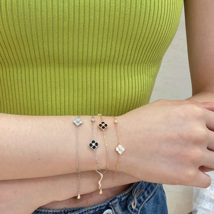 [Aurelle Style]Delicate Four Leaf Clover Bracelet