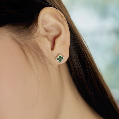 [Aurelle Style]Four-Leaf Clover Flower Shaped Earrings