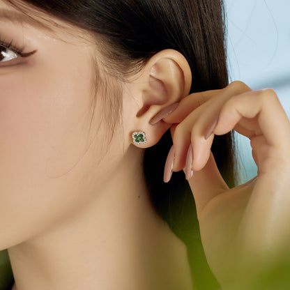 [Aurelle Style]Four-Leaf Clover Flower Shaped Earrings