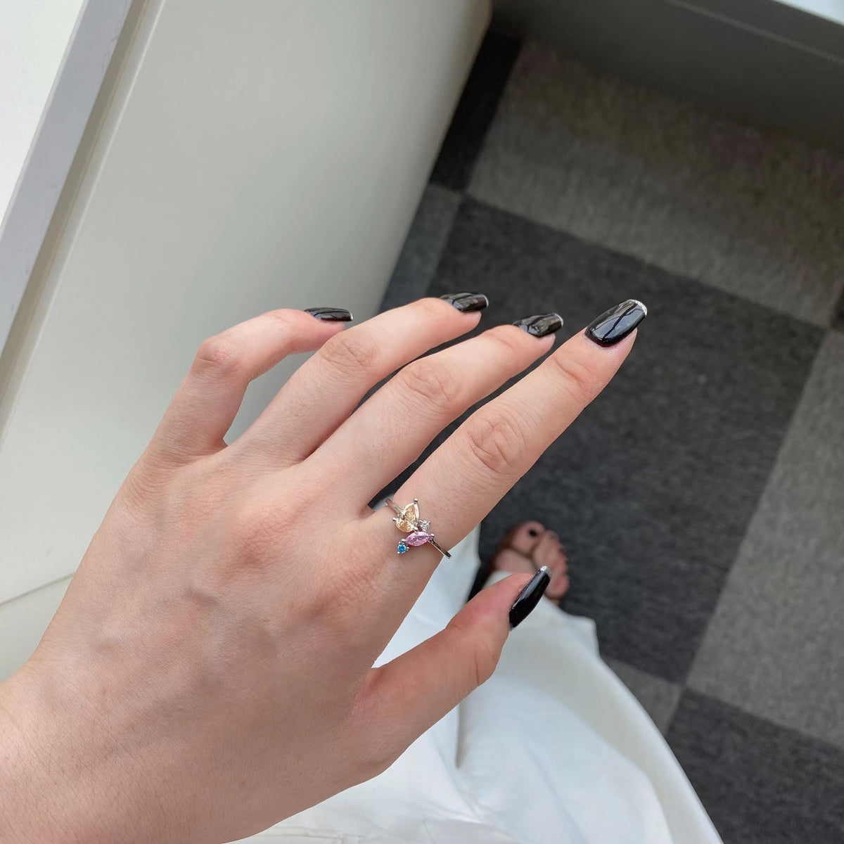 [Aurelle Style]Radiant Colorful Multi Cut Daily Ring