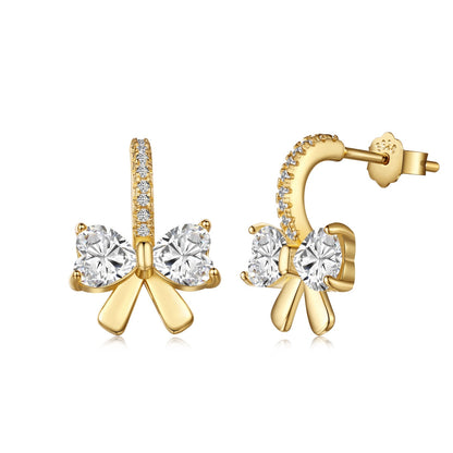 [Aurelle Style]Exquisite Earrings With Heart-Shaped Bow Design