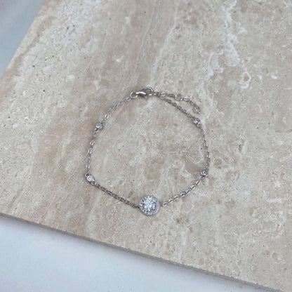 [Aurelle Style]Dazzling Round Cut Shape Bracelet