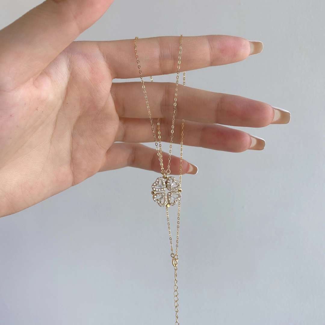 [Aurelle Style]Ornate Heart Cut Flower Shape Necklace