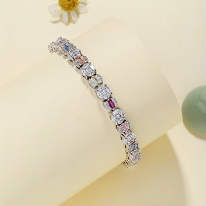 [Aurelle Style]Dazzling Radiant Multi Cut Daily Bracelet