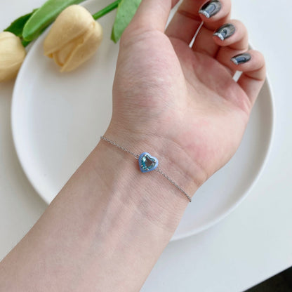 [Aurelle Style]Sparkling Romantic Heart Shape Lover Bracelet