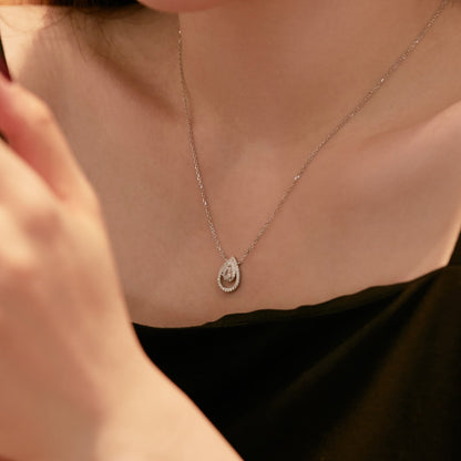 [Aurelle Style]Sparkling Pear Cut Necklace
