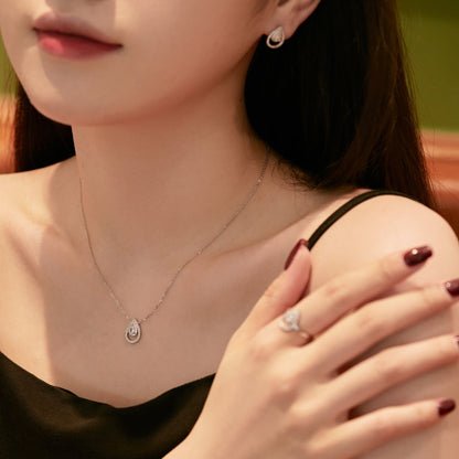 [Aurelle Style]Sparkling Pear Cut Necklace