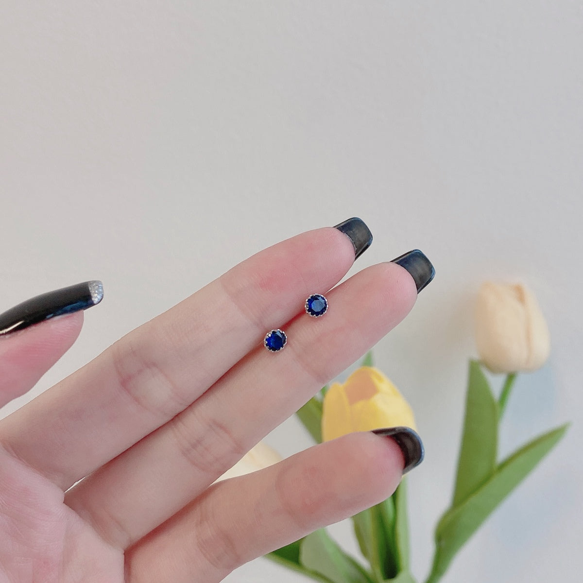 [Aurelle Style]Sparkling Colorful Round Shape Earrings