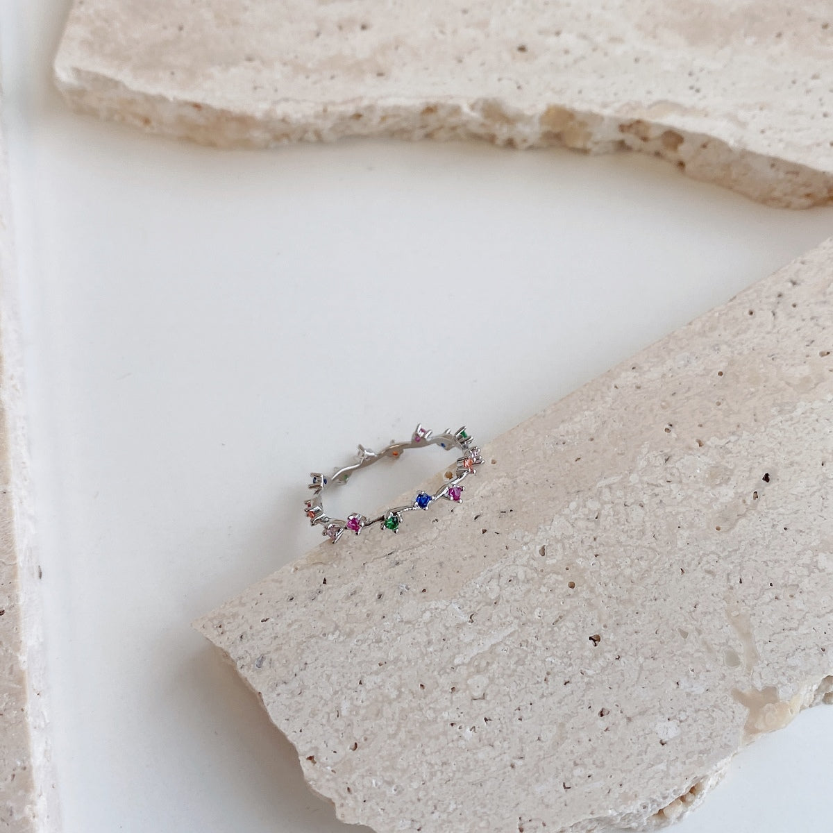 [Aurelle Style]Radiant Colorful Round Cut Daily Ring