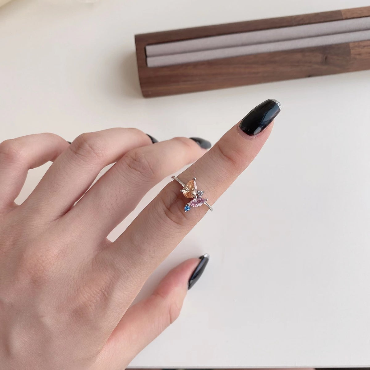[Aurelle Style]Radiant Colorful Multi Cut Daily Ring